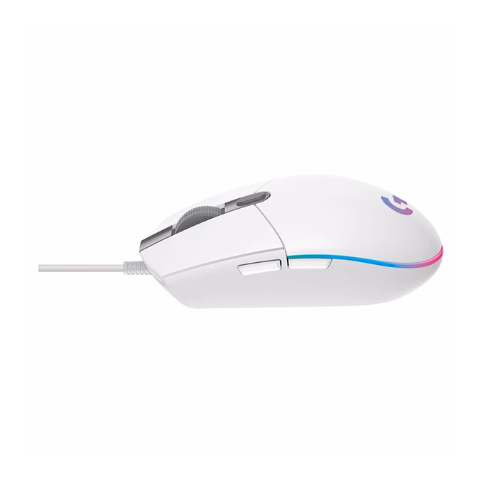 Egér vezetékes LOGITECH G203 Lightsync USB 6 gombos 8000 DPI fehér
