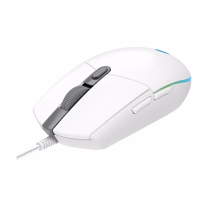 Egér vezetékes LOGITECH G203 Lightsync USB 6 gombos 8000 DPI fehér