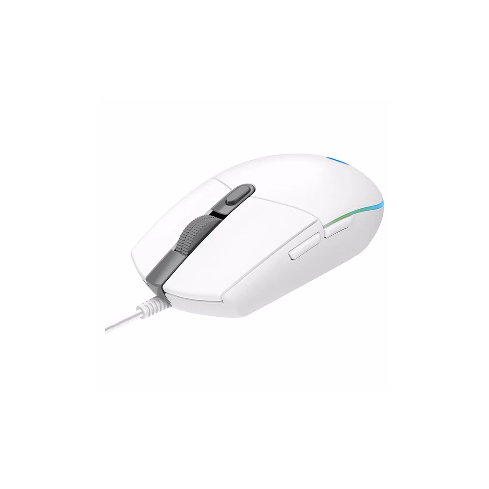 Egér vezetékes LOGITECH G203 Lightsync USB 6 gombos 8000 DPI fehér
