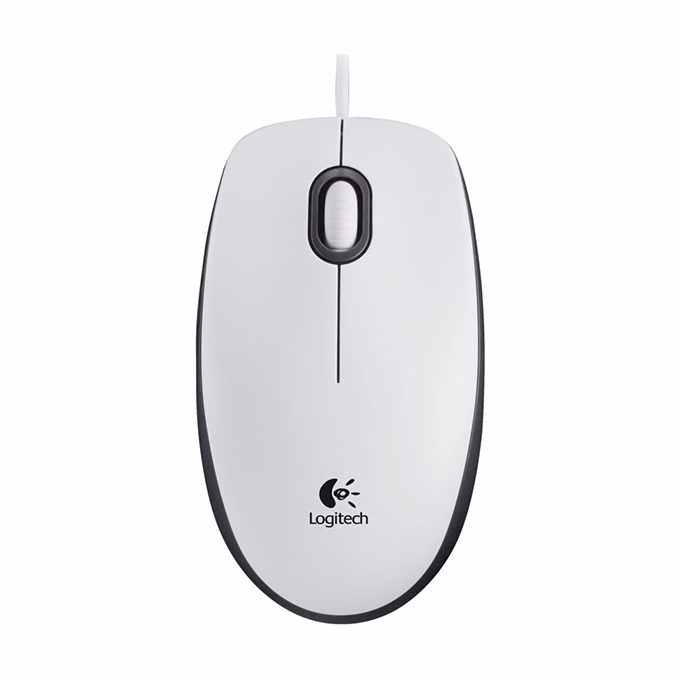 Egér vezetékes LOGITECH M100 USB 1000 DPI fehér