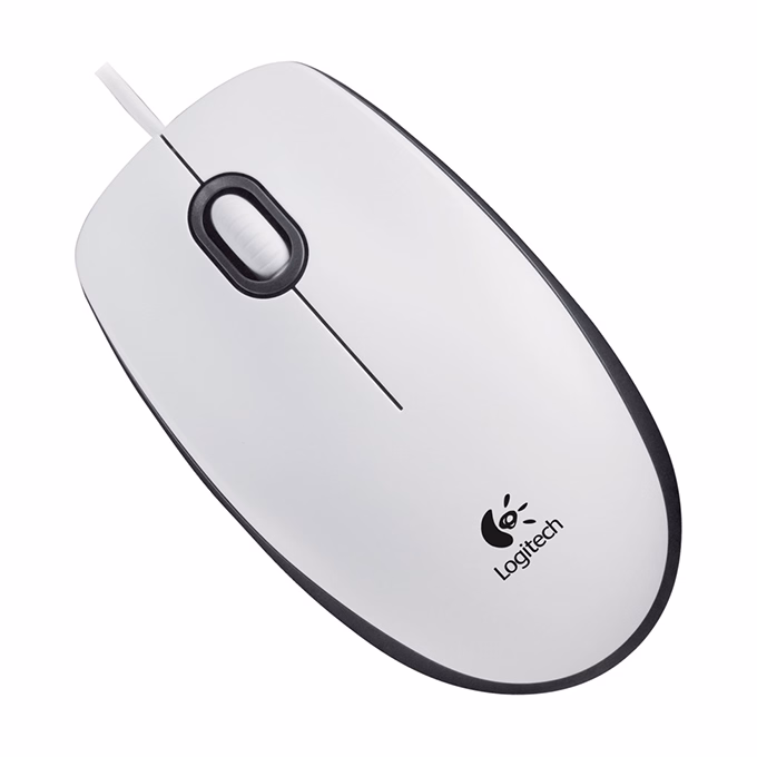 Egér vezetékes LOGITECH M100 USB 1000 DPI fehér