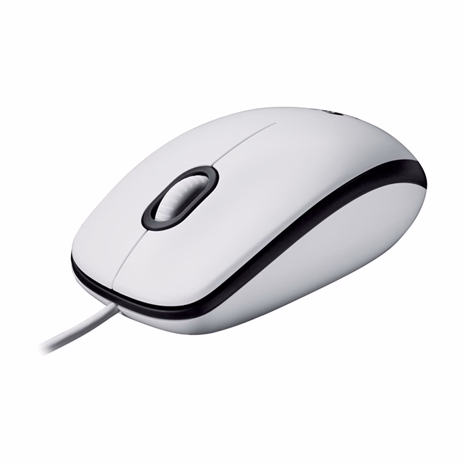 Egér vezetékes LOGITECH M100 USB 1000 DPI fehér