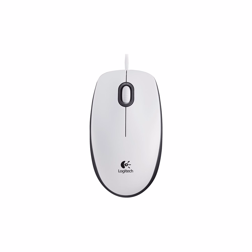 Egér vezetékes LOGITECH M100 USB 1000 DPI fehér