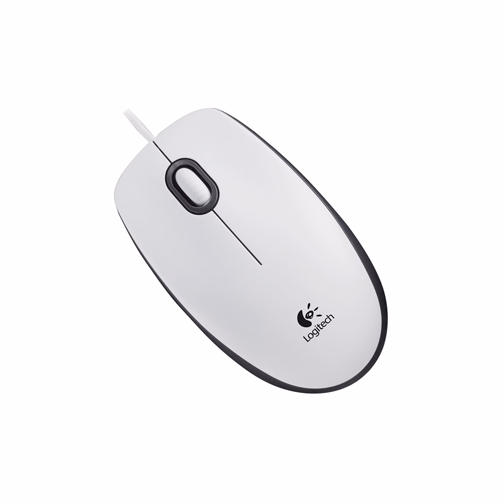 Egér vezetékes LOGITECH M100 USB 1000 DPI fehér