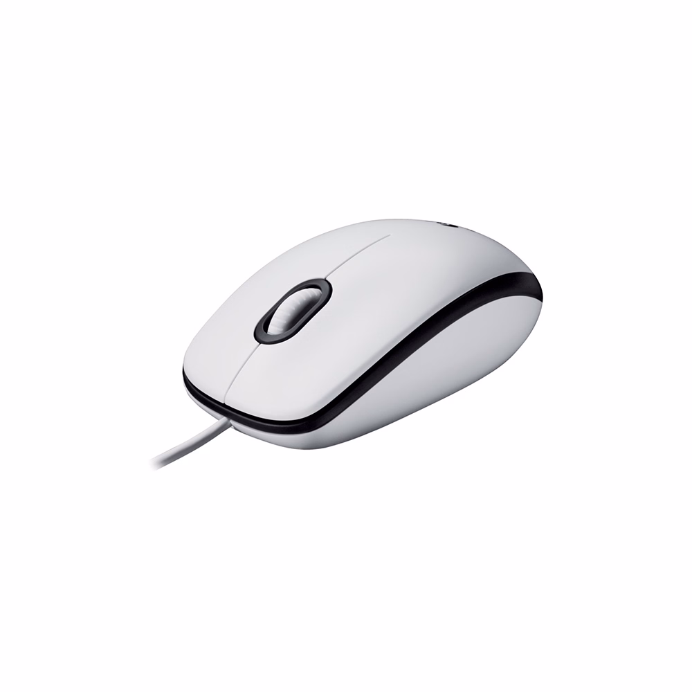 Egér vezetékes LOGITECH M100 USB 1000 DPI fehér