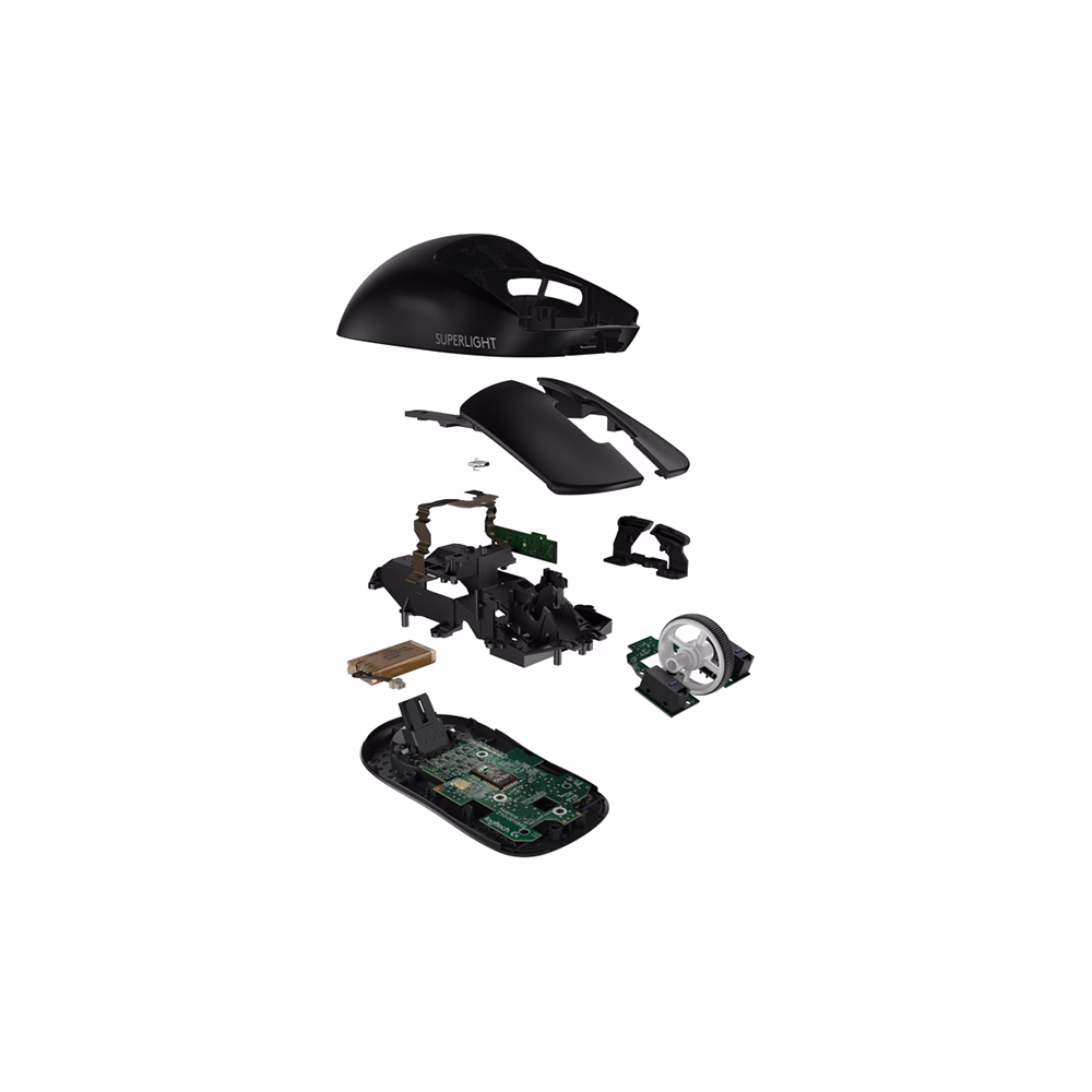 Egér vezetékes LOGITECH Pro X Superlight 2,4 Ghz 5 gombos 25600 DPI fekete