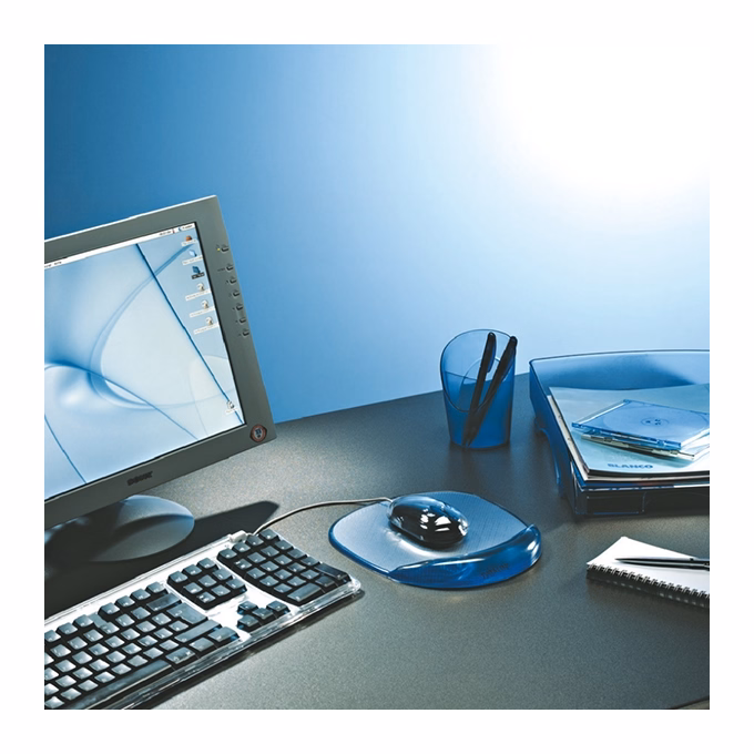 Egéralátét ESSELTE kristály zselés áttetsző kék