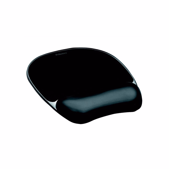 Egéralátét géltöltésű csuklótámasszal FELLOWES Crystal Gel fekete