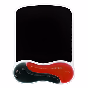 Egéralátét géltöltésű csuklótámasszal KENSINGTON DuoGel fekete-piros