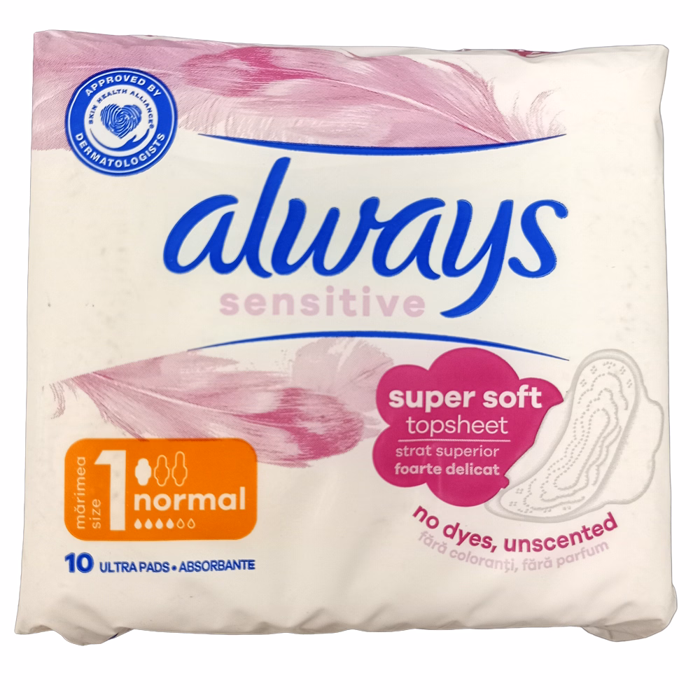 Egészségügyi betét ALWAYS Sensitive ultra normál+ 10 darabos
