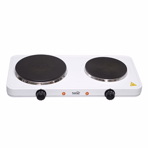 Elektromos főzőlap HOME HGR02WH 2 lapos 1000W + 1500W fehér