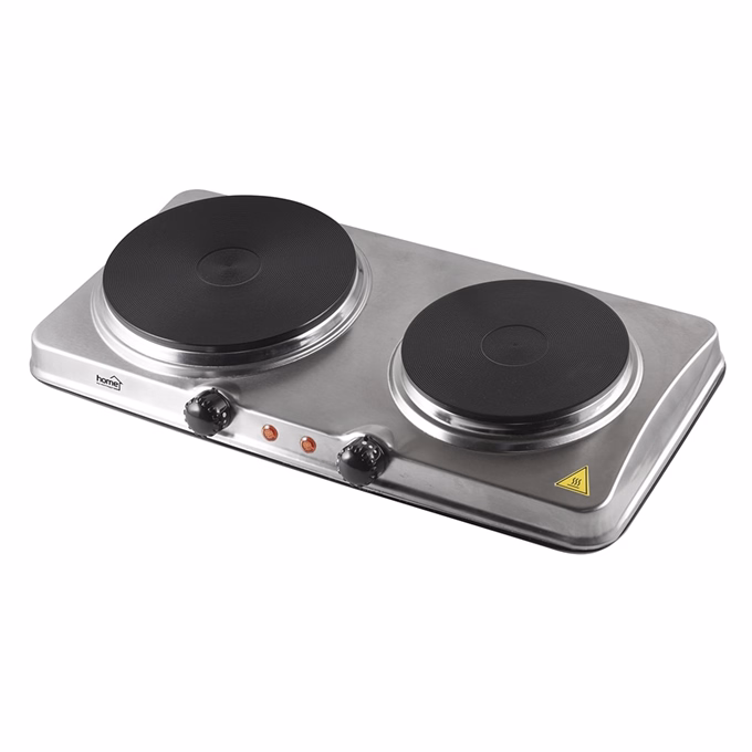 Elektromos főzőlap HOME HGR04SS 2 lapos 1000W + 1500W INOX