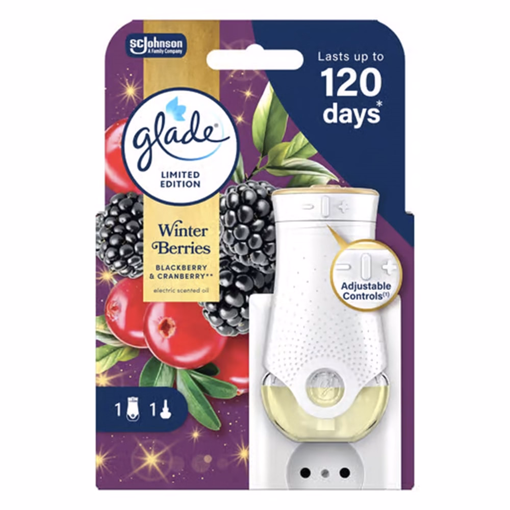 Elektromos légfrissítő készülék + utántöltő GLADE winter berries 20 ml