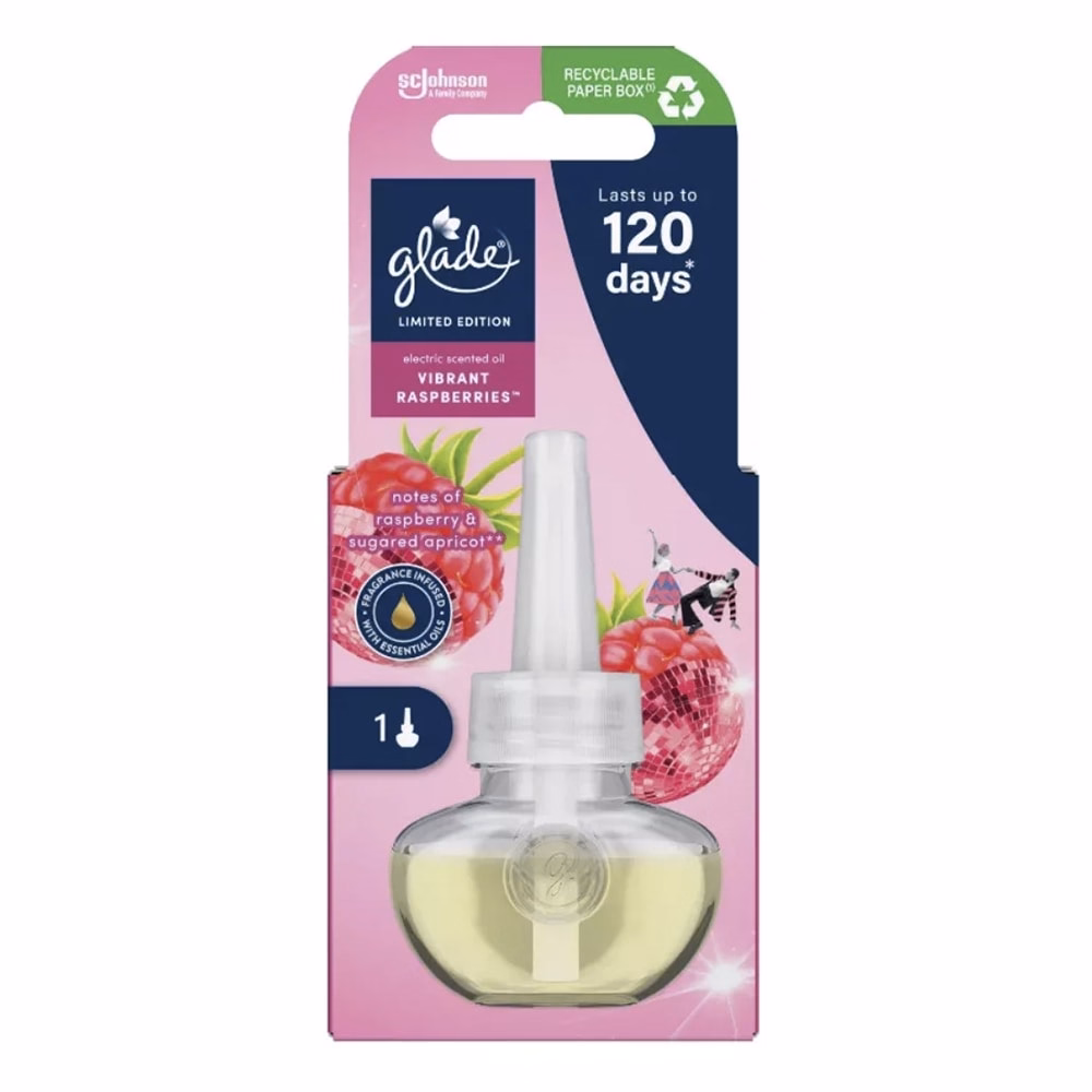 Elektromos légfrissítő utántöltő GLADE Vibrant Raspberries 20 ml
