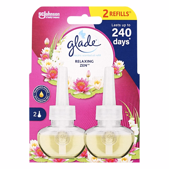 Elektromos légfrissítő utántöltő GLADE japán kert 2x20 ml