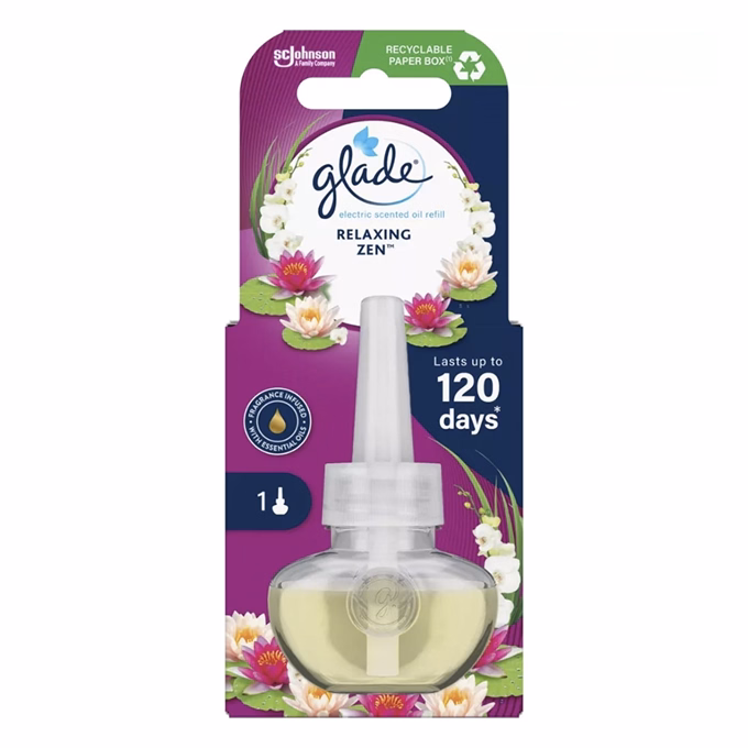 Elektromos légfrissítő utántöltő GLADE romantikus vanília blossom 20 ml