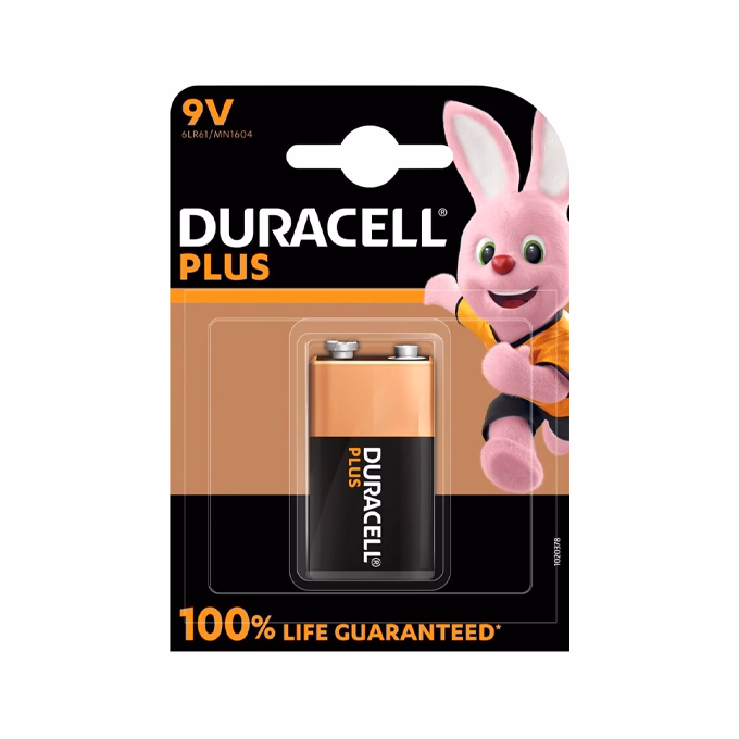 Elem DURACELL MN 1604 K1 Plus 9V 1-es