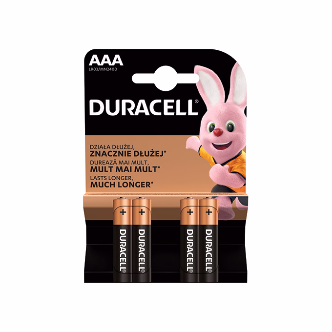 Elem mikro DURACELL Basic MN2400 AAA 4-es