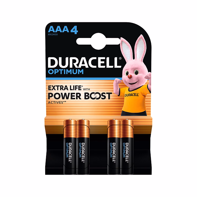 Elem mikro DURACELL Optimum AAA 4-es
