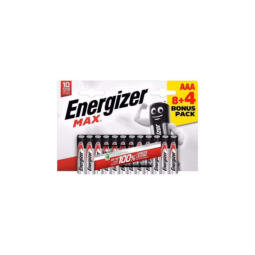 Elem mikro ENERGIZER "Max" AAA 8+4 darabos Elem mikro ENERGIZER "Max" AAA 8+4 darabos