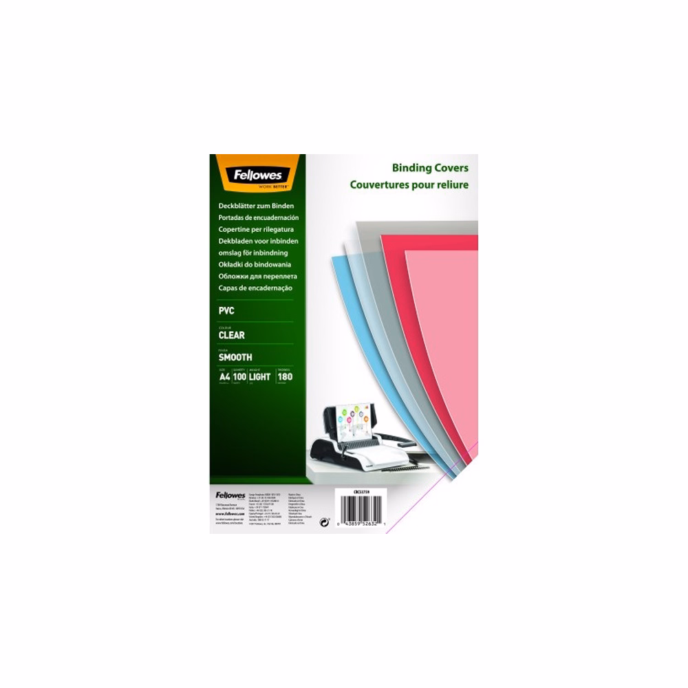 Előlap FELLOWES A/4 180 mikron víztiszta 100/csom