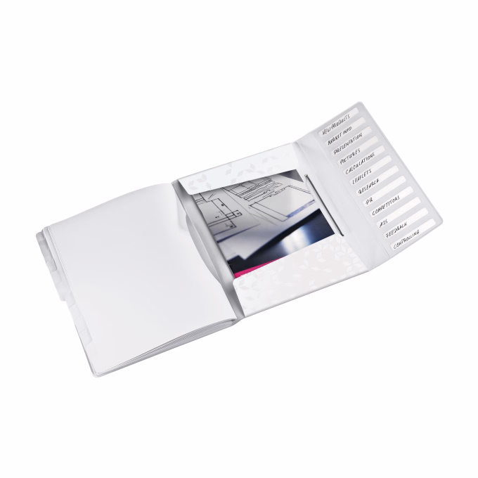 Előrendező LEITZ Wow A/4 PP 12 részes fehér