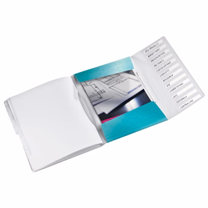 Előrendező LEITZ Wow A/4 PP 12 részes jégkék Előrendező LEITZ Wow A/4 PP 12 részes jégkék