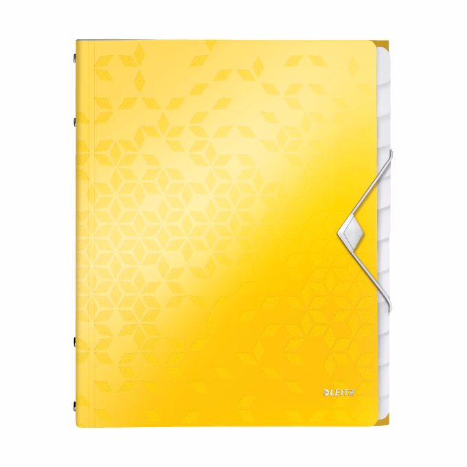 Előrendező LEITZ Wow A/4 PP 12 részes sárga