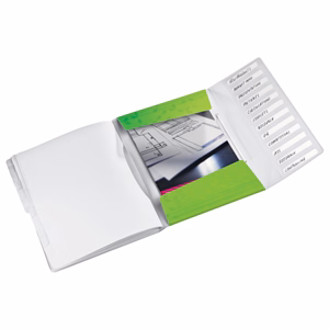 Előrendező LEITZ Wow A/4 PP 12 részes zöld