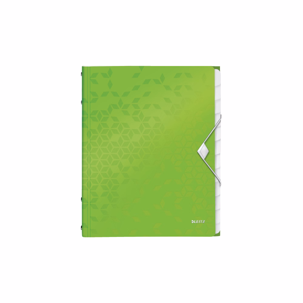Előrendező LEITZ Wow A/4 PP 12 részes zöld