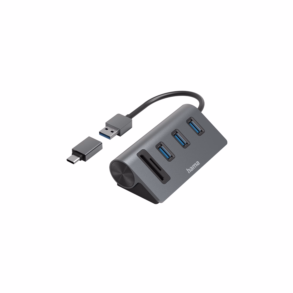 Elosztó HUB HAMA USB 3.2 + 3xUSB/USB-C/SD