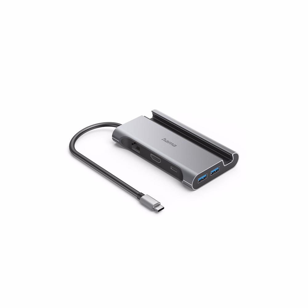 Elosztó HUB HAMA USB 3.2 + 3xUSB 3.1/2xUSB-C/HDMI/LAN + tápegység