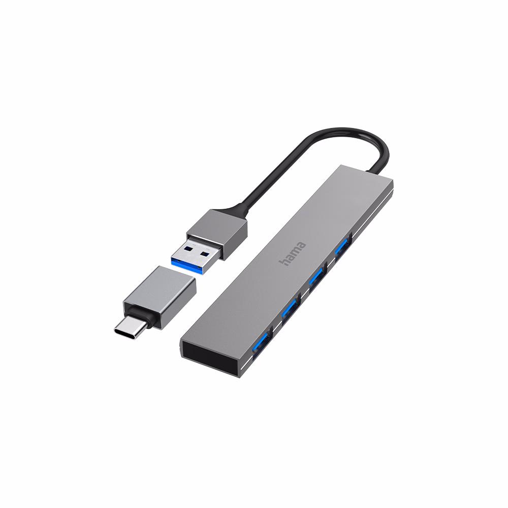 Elosztó HUB HAMA USB 3.2 + 4xUSB