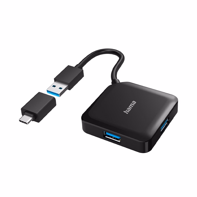 Elosztó HUB HAMA USB 3.2 + 4xUSB 3.2