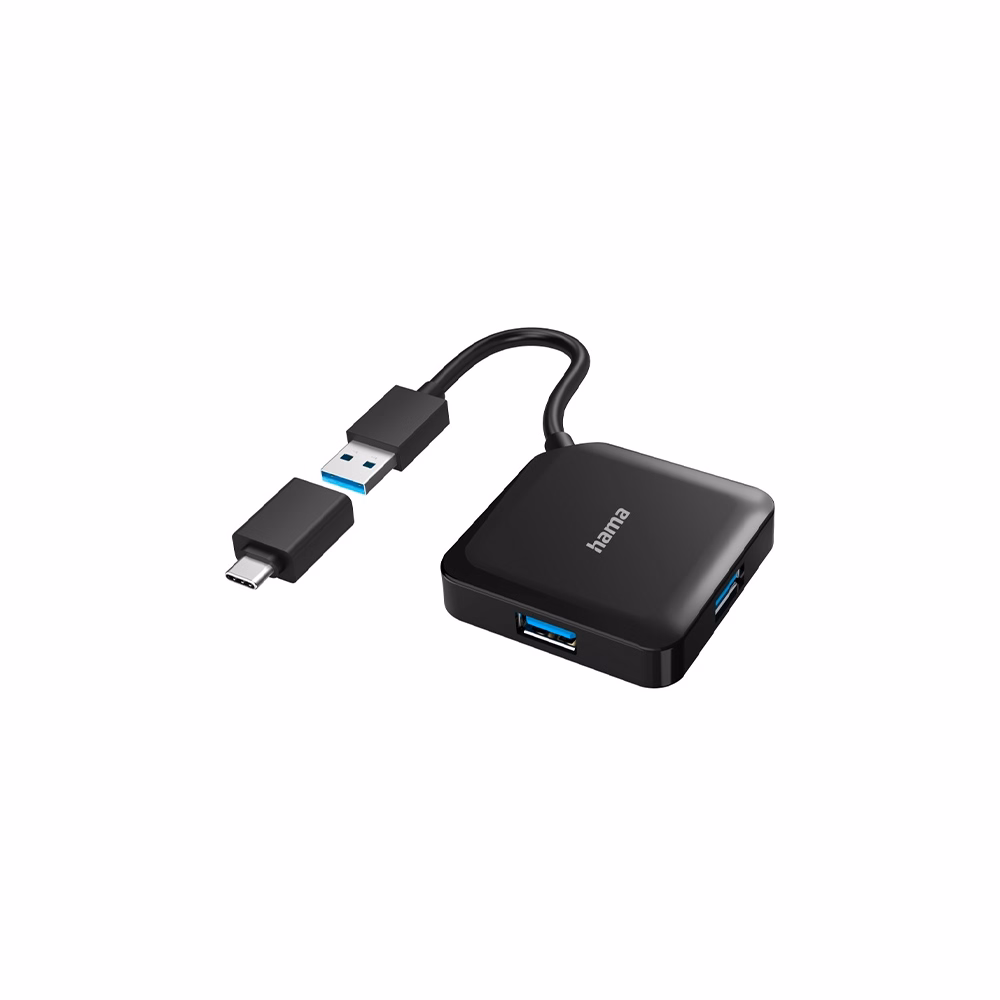 Elosztó HUB HAMA USB 3.2 + 4xUSB 3.2