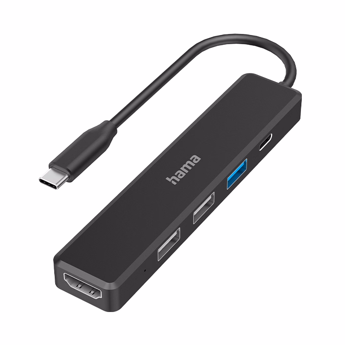 Elosztó HUB HAMA USB 3.2 + USB 3.2/2xUSB 2.0/HDMI/USB Type-C