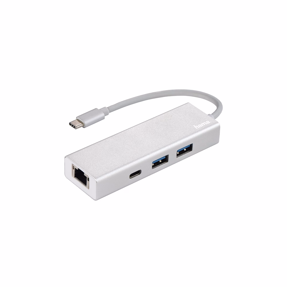 Elosztó HUB HAMA USB Type-C + 2xUSB 3.1/LAN/USB Type-C