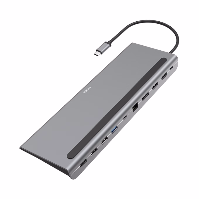 Elosztó HUB HAMA USB Type-C + 4xUSB 3.2/2xHDMI/DP/LAN/USB Type-C/PD/SD