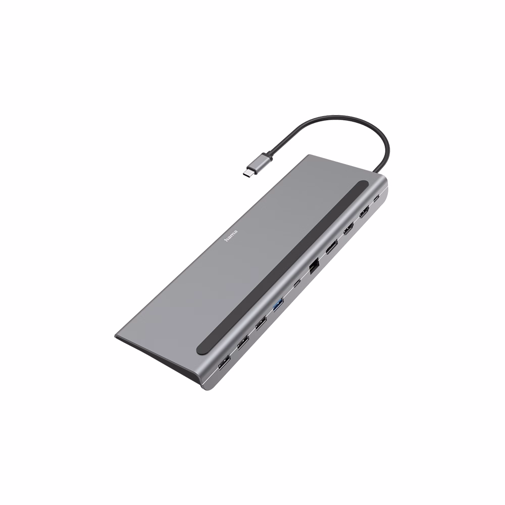 Elosztó HUB HAMA USB Type-C + 4xUSB 3.2/2xHDMI/DP/LAN/USB Type-C/PD/SD