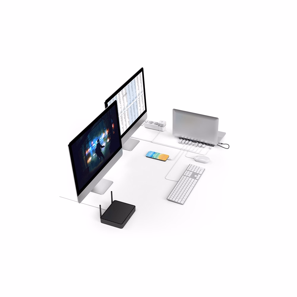 Elosztó HUB HAMA USB Type-C + 4xUSB 3.2/2xHDMI/DP/LAN/USB Type-C/PD/SD