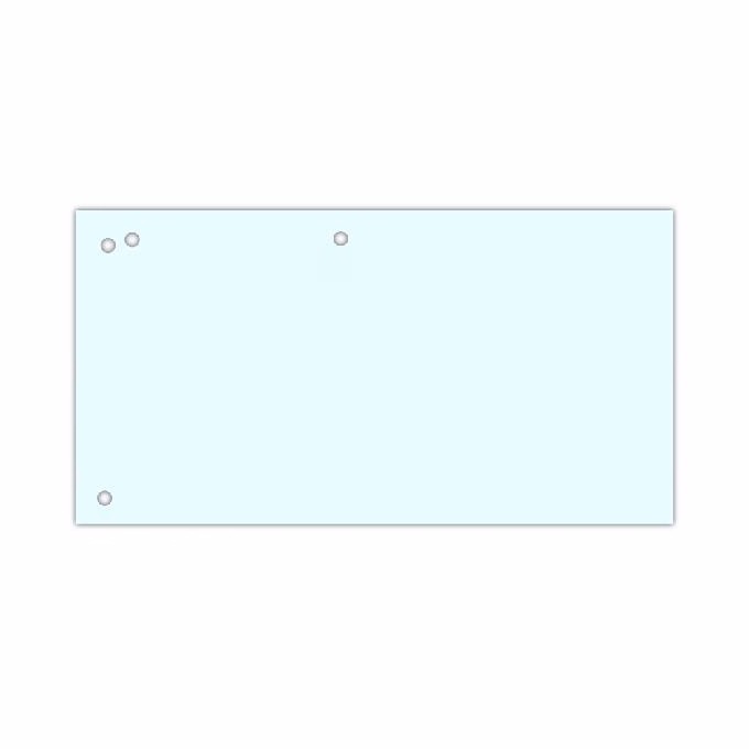 Elválasztócsík DONAU 105x235 mm karton fehér 100 darabos