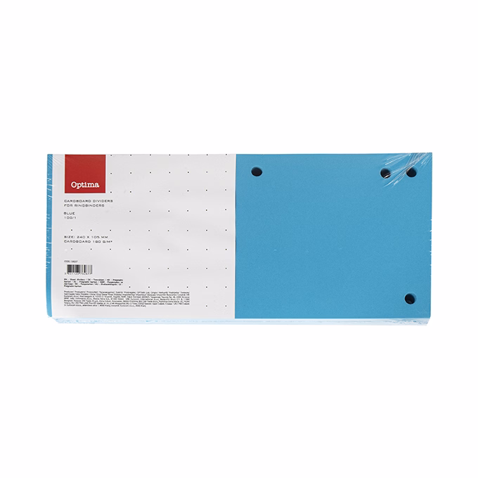 Elválasztócsík OPTIMA 105x240mm kék 100 darabos