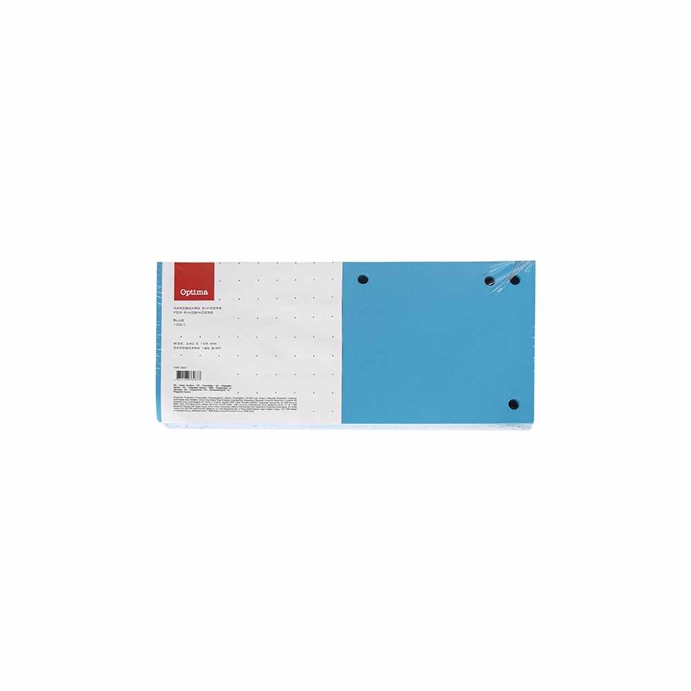 Elválasztócsík OPTIMA 105x240mm kék 100 darabos