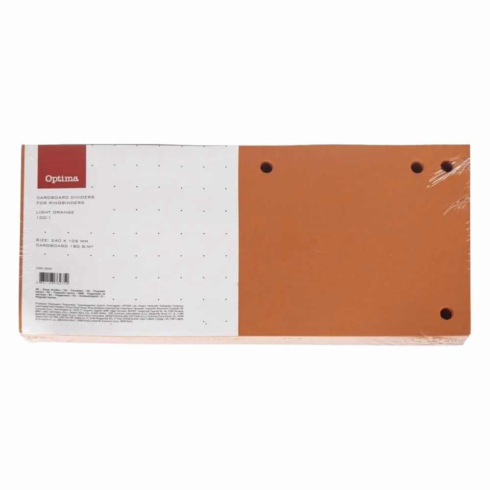 Elválasztócsík OPTIMA 105x240mm narancssárga 100 darabos