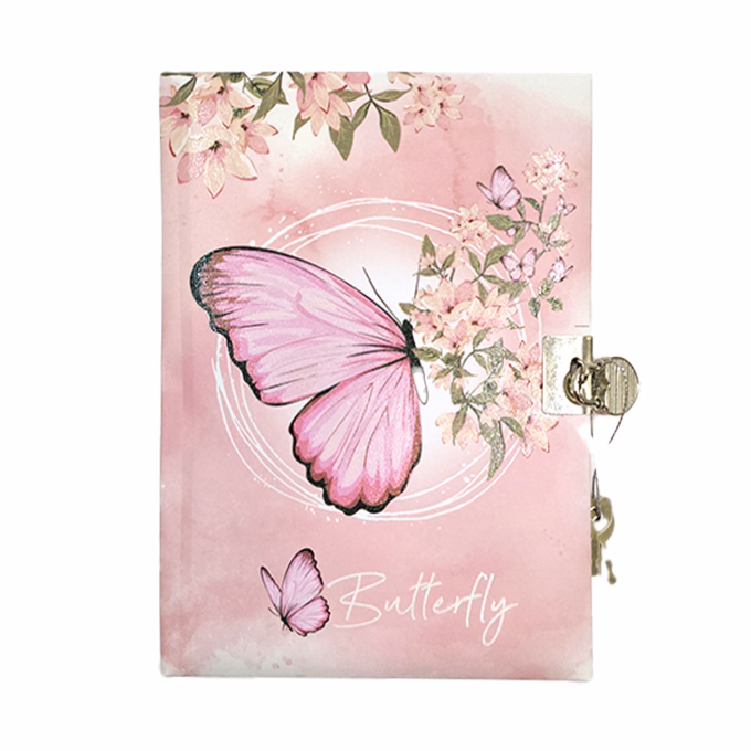 Emlékkönyv JUNIOR Butterfly szív alakú lakattal
