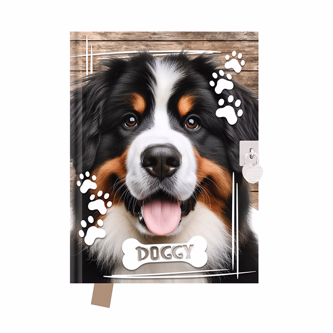 Emlékkönyv JUNIOR Doggy szív alakú lakattal
