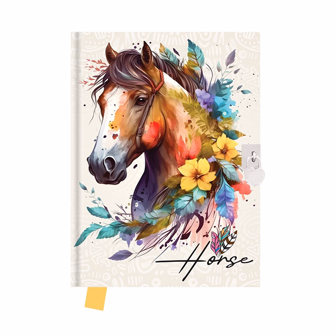 Emlékkönyv JUNIOR Horse szív alakú lakattal