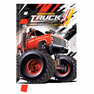 Emlékkönyv JUNIOR Monster Truck Team szív alakú lakattal