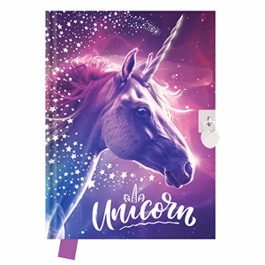 Emlékkönyv JUNIOR Unicorn szív alakú lakattal