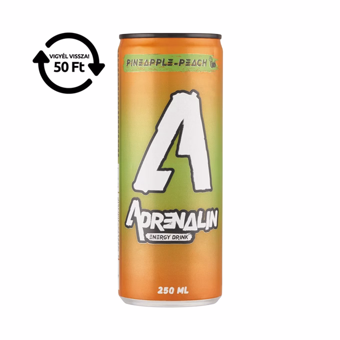 Energiaital ADRENALIN Ananász-őszibarack 0,25L DRS